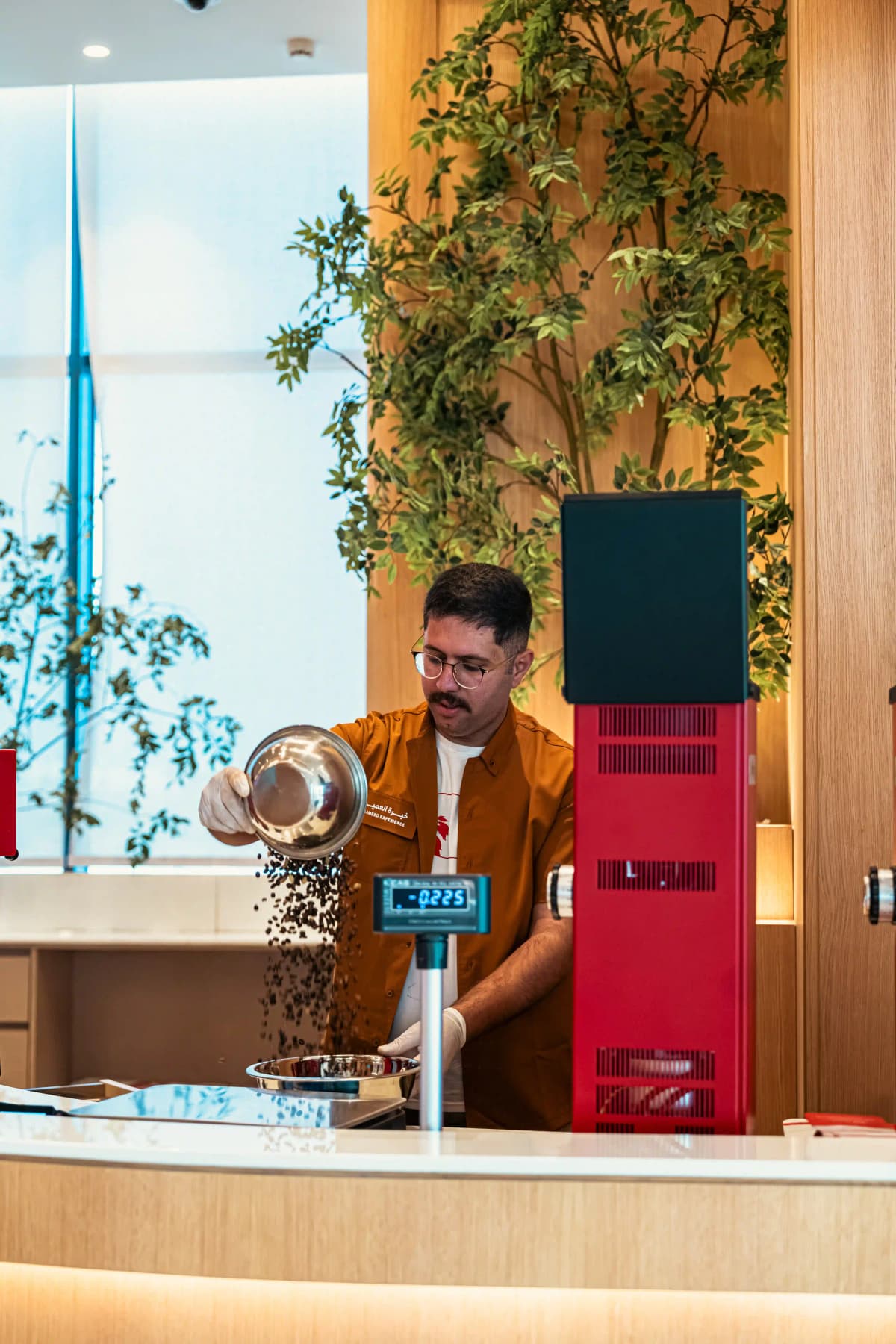 Displaying the Freshly Ground Turkish Coffee